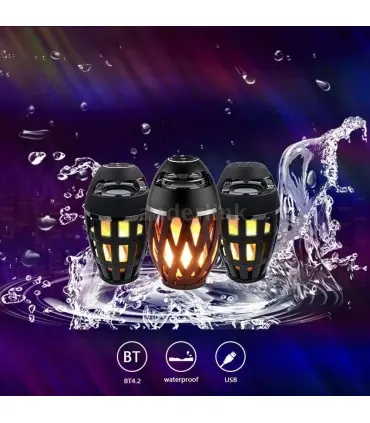 اسپیکر بلوتوث LED Flame Fire Light speaker Stereo Bass Bluetooth