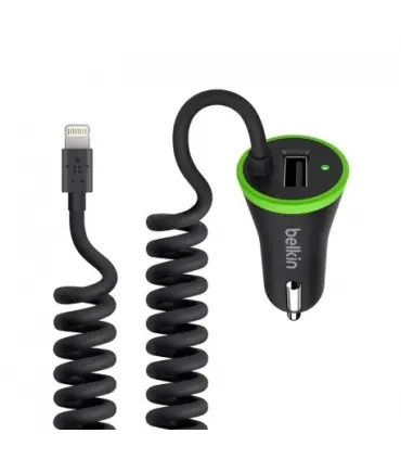 شارژر فندکی بلکین مدل F8J154bt04 همراه با کابل لایتنینگ