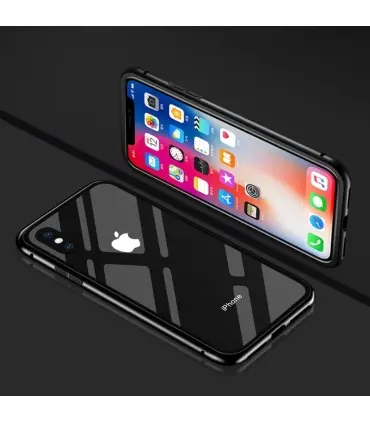 قاب مگنتی آهنربایی دو تیکه شفاف ایفون IPHONE XR