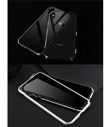 قاب مگنتی آهنربایی دو تیکه شفاف ایفون IPHONE XR