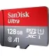 کارت حافظه microSDXC سن دیسک مدل Ultra کلاس10 همراه با آداپتور SD ظرفیت 128 گیگابایت