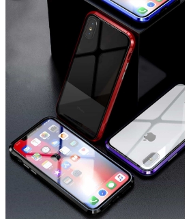 قاب مگنتی آهنربایی دو تیکه دو رنگ شفاف ایفون IPHONE 7Plus/8Plus