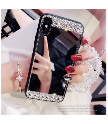 کاور آینه ای نگین دار ایفون 6/6s