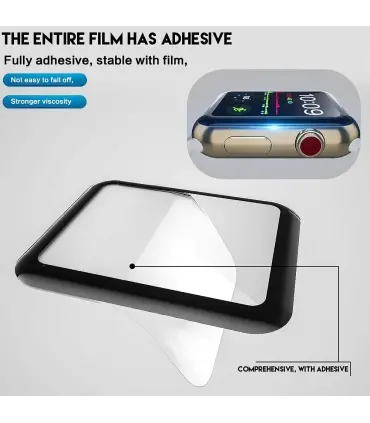 محافظ صفحه نمایش شیشه ای اپل واچ UNIPHA 4D Glass Apple Watch 44mm