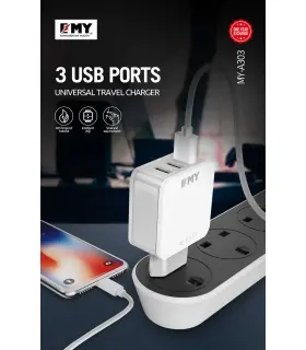 شارژر دیواری سه پورت امی مدل EMY MY-A303