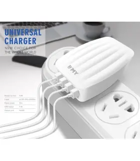 شارژر دیواری چهار پورت امی مدل EMY MY-233