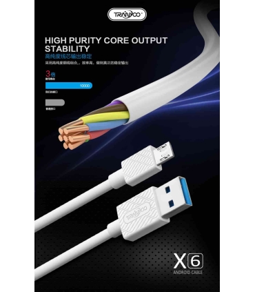 کابل شارژر ایفون TRANYOO Cable LIGHTNING X6