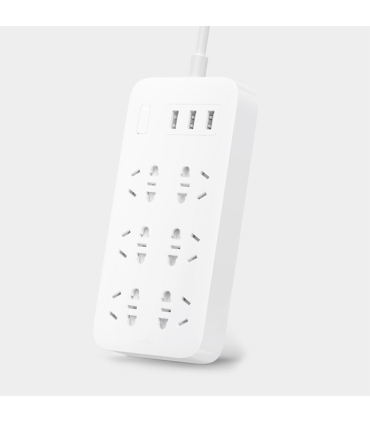 چندراهی برق شیائومی 6 سوکت و سه پورت USB مدل CXB6-1QM
