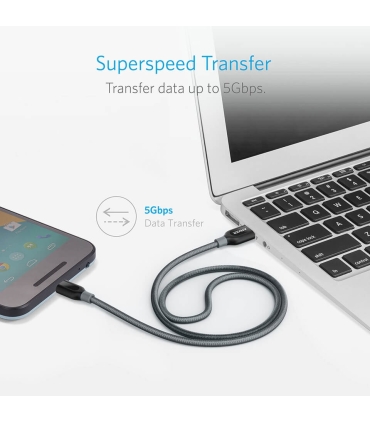 کابل تبدیل USB-C به USB 3.0 انکر مدل A8168 PowerLine Plus طول 0.9 متر