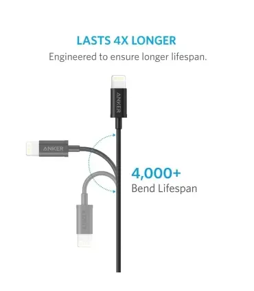 کابل تبدیل USB به لایتنینگ انکر مدل A7101 طول 0.9 متر