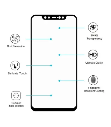 برچسب گلس تمام صفحه شیائومی Full Glass 9D Xiaomi MI8