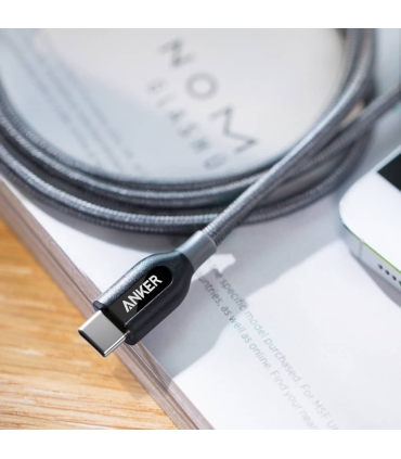کابل تبدیل USB-C به USB-C انکر مدل A8187 Powerline Plus طول 0.9 متر