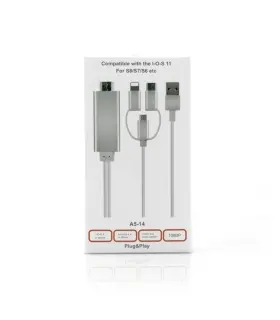 کابل سه سوکته HDMI cable a5-14 android/ios