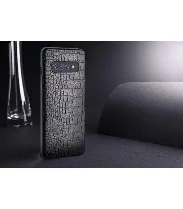 قاب لاگچری چرمی پوست ماری Leather case Samsung Galaxy S10Plus