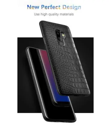 قاب لاگچری چرمی پوست ماری Leather case Samsung Galaxy S9
