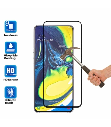 محافظ صفحه نمایش شیشه ای تمام چسب سامسونگ Full Glue Glass Samsung Galaxy A80