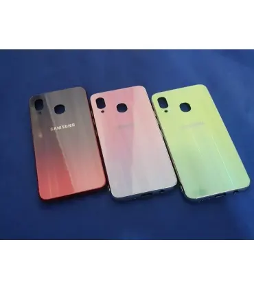 کاور پشت گلس رنگین کمانی Glass case samsung A30/20