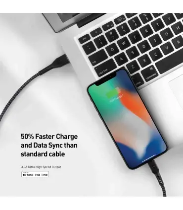 کابل شارژ سریع ایفون انرژیا Energea Fibratough Cable Lightning 1.5M