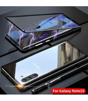 قاب مگنتی آهنربایی دو تیکه شفاف سامسونگ Note 10