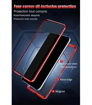 قاب مگنتی آهنربایی دو تیکه شفاف سامسونگ Note 10