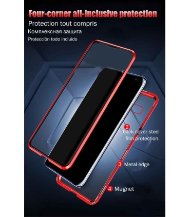 قاب مگنتی آهنربایی دو تیکه شفاف سامسونگ Note 10plus