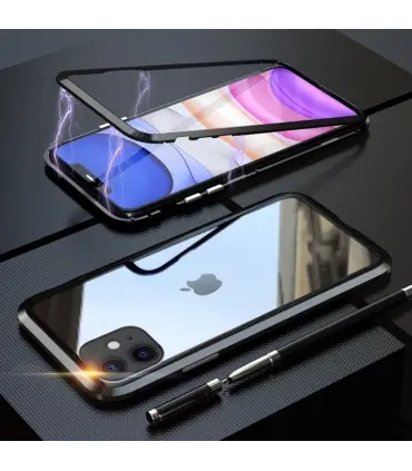 قاب مگنتی آهنربایی دو تیکه شفاف Iphone 11
