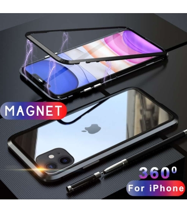 قاب مگنتی آهنربایی دو تیکه شفاف Iphone 11
