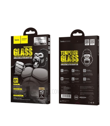 محافظ تمام صفحه برند هوکو HOCO G1 Flash Attach HD Silk Printing Full Screen Tempered Glass Iphone 11Pro Max