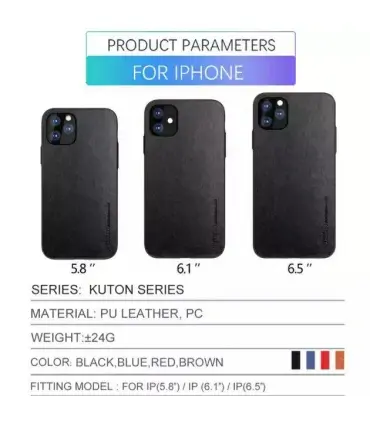 کاور چرم هوانمین ایفون Huanmin Leather Case Iphone 11 Pro