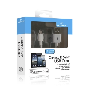 کابل شارژر 3 متری آیفون Lightning نزتک مدل MFI TPE 3M