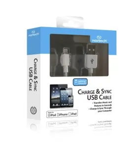 کابل شارژر 3 متری آیفون Lightning نزتک مدل MFI TPE 3M