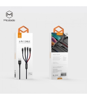 کابل USB به لایتنینگ/USB-C/microUSB مک دودو مدل CA-623 طول 1.2 متر