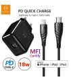 شارژر ریلیو USB-C مک دودو Mcdodo Relioo RCH-627 PD Fast Charger 18W همراه کابل لایتنینگ تایپ سی