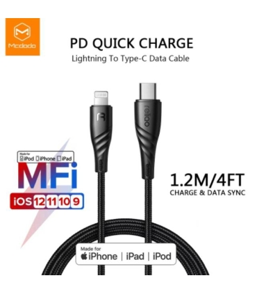 شارژر ریلیو USB-C مک دودو Mcdodo Relioo RCH-627 PD Fast Charger 18W همراه کابل لایتنینگ تایپ سی