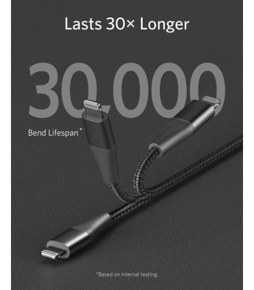 کابل شارژر انکر USB C to Lightning Cable 3 ft Apple Mfi Certified