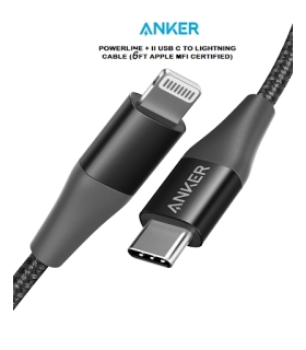 کابل شارژر انکر USB C to Lightning Cable 3 ft Apple Mfi Certified