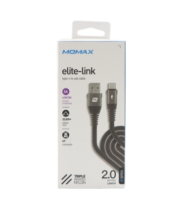 کابل شارژ سریع تایپ سی مومکس Momax EliteLink Type-C Cable DA18 2m