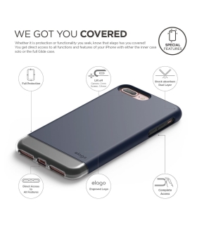 قاب الاگو ایفون Elago Glide Transparent Case Iphone 8Plus/7Plus