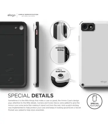 قاب الاگو ایفون Elago Armor Transparent Case Iphone 8/7/Se2020