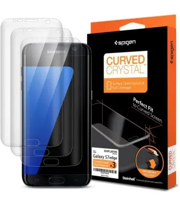 محافظ صفحه اسپیگن Spigen Screen Protector Curved Crystal Samsung Galaxy S7 Edge