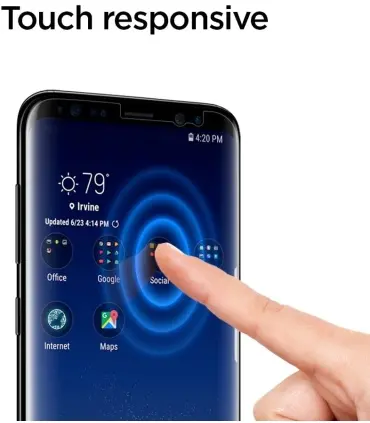 محافظ صفحه اسپیگن Spigen Screen Protector Curved Crystal Samsung Galaxy S8