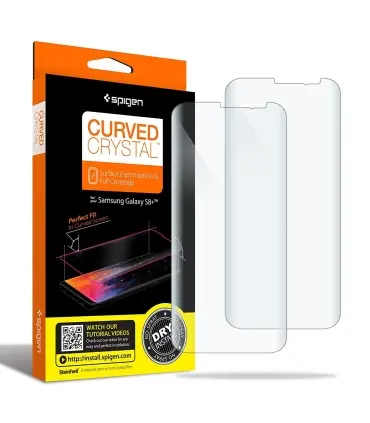 محافظ صفحه اسپیگن Spigen Screen Protector Curved Crystal Samsung Galaxy S8 Plus