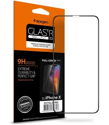 محافظ صفحه گلس اسپیگن Spigen GLAS.tR SLIM Full Cover Iphone X/XS/11PRO