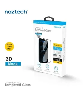 برچسب گلس 3D نزتک آیفون Tempered Glass Naztech Iphone 12Pro Max