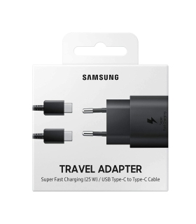 شارژر اورجینال سوپرفست 25 وات سامسونگ با کابل تایپ سی Samsung Travel Adapter Charging EP-TA800