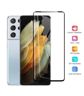برچسب گلس فول چسب Full Glass Screen Protector For Samsung Galaxy S21 Ultra