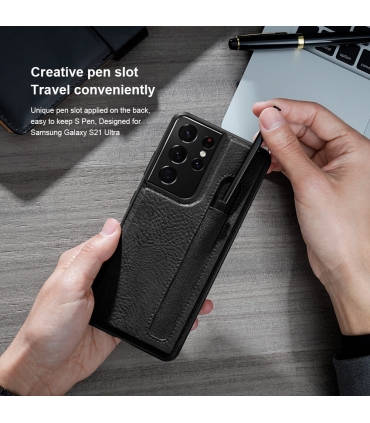 قاب نیلکین سامسونگ Nillkin Aoge Leather case for Samsung Galaxy S21 Ultra