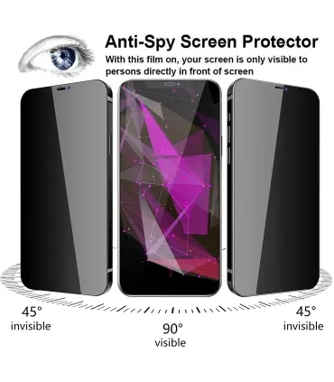 برچسب گلس حریم شخصی آیفون XO Anti Peep Privacy Glass iPhone 12 Pro/12