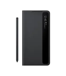 فلیپ کاور هوشمند سامسونگ مدل Clear View Cover Galaxy S21 Ultra به همراه قلم