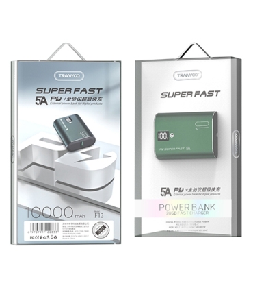 پاوربانک سوپر فست شارژر 10 هزار میلی امپر ترانیو Tranyoo Power Bank F12 SUPER FAST